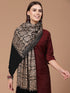 Women's Silky Golden Aari Embroidery Wool Shawl